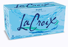 Load image into Gallery viewer, LaCroix, Sparkling Water, Pure, 12 oz (pack of 8)