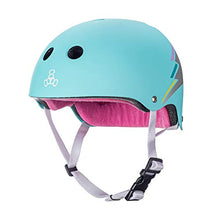 Load image into Gallery viewer, Triple Eight The Certified Sweatsaver Helmet for Skateboarding, BMX, and Roller Skating, Teal Hologram, Small/Medium