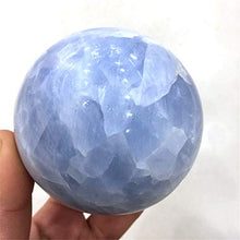Load image into Gallery viewer, 1pc 60mm - 70mm Natural Aquamarine Crystal Sphere Balls Beautiful Kyanite Crystal Ball for Decorative