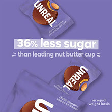 Load image into Gallery viewer, UNREAL Dark Chocolate Almond Butter Cups| 5g Sugar | Certified Vegan, Gluten Free, Fair Trade, Non-GMO | No Sugar Alcohols or Soy | 40ct