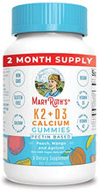Load image into Gallery viewer, Vitamin D3, K2 Calcium Gummies by MaryRuth's, Plant Based, Non-GMO, Gluten Free for Men, Women & Kids, 2 Month Supply (60 Gummies)
