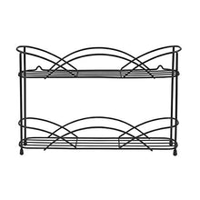 Load image into Gallery viewer, Spectrum Diversified Countertop Rack Cabinet Pantry Organization & Storage, 2-Tier Spice Organizer with Optional Wall Mount, Black