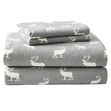 Load image into Gallery viewer, Eddie Bauer - Flannel Collection - 100% Premium High Quality Cotton Bedding Sheet Set, Pre-Shrunk & Brushed For Extra Softness, Comfort, and Cozy Feel, Full, Elk Grove