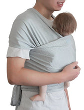 Load image into Gallery viewer, Vlokup Baby Wrap Sling Carrier for Newborn, Infant, Toddler, Kid | Breathable Lightweight Stretch Mesh Water Sling | Nice for Summer, Pool, Beach, Swimming | Perfect Shower Gift LightGray