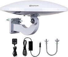 Load image into Gallery viewer, Outdoor TV Antenna -Antop Omni-Directional 360 Degree Reception Antenna Outdoor, Attic,RV Used, 65 Miles Range Amplifier Booster 4G LTE Filter, Waterproof, Anti-UV Easy Install (PL-4348226423)