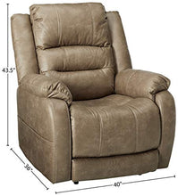 Load image into Gallery viewer, Signature Design by Ashley Barling Power Recliner Adjustable Headrest Mushroom