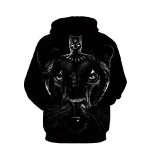 Load image into Gallery viewer, HHBY Hoodies Black Panther Hoodies Men Black Smooth Soft Thin Hoodies