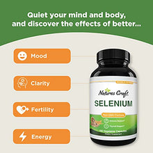 Load image into Gallery viewer, Pure Selenium Thyroid Support Supplement - Selenium 200mcg Antioxidant Supplement and Natural Immune Booster for Adults - Adult Immune Support Vitamins and Mind and Memory Supplement for Brain Support