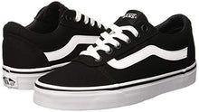 Load image into Gallery viewer, Vans Women's Low-Top Trainers Sneaker, Black Canvas Black White 187, 11