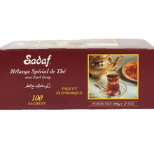 Load image into Gallery viewer, Sadaf Earl Grey Tea Bags | Special Blend Earl Grey Ceylon Black Tea | Product harvested in Sry Lanka | 100 bags (pack of 1)