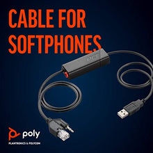 Load image into Gallery viewer, Poly (Plantronics + Polycom) Plantronics - Electronic Hook Switch APU-76 (Poly) - Cable for DECT and 900 MHz Headset - One Touch Call Control, Black (211076-01)