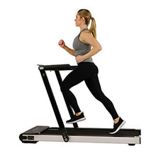 Load image into Gallery viewer, Sunny Health & Fitness ASUNA Space Saving Treadmill, Motorized with Low Profile, Speakers & Slim Folding - 8730,Black