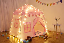 Load image into Gallery viewer, TTLOJ Kids Play Tent for Girls, 420D Thick Oxford Fabric, Princess Playhouse, Pink Castle, Children Fairy Tale Teepee Tent, Indoor Outdoor, Bonus Star Lights, Princess Crown & Wand, Birthday