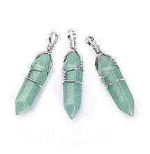 Load image into Gallery viewer, Natural Aventurine Gemstone Pendant Necklace Healing Crystal Reiki Chakra Gem Stones 18 Inch (1pc) Women Girls Men Gifts GGP-E8