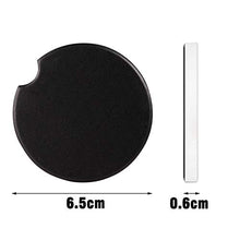 Load image into Gallery viewer, Sublimation Blanks Absorbent Car Coasters 6pcs, Auto Coasters for Cup Holders, Ceramic Car Coasters Absorb Spills to Keep Cupholders Clean (Black)