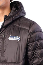 Load image into Gallery viewer, Ultra Game NFL Seattle Seahawks Mens Full Zip Puffer Jacket, Black, Medium