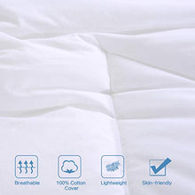 Load image into Gallery viewer, Starcast All Season Twin Size Soft Quilted Down Alternative Comforter 100% Cotton Cover Reversible Duvet Insert with Corner Tabs,Stand Alone Warm Lightweight Fluffy Hypoallergenic,64x88 inch,White