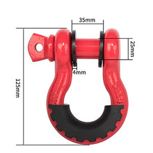 Load image into Gallery viewer, FieryRed 3/4" D Ring Shackle (2 Pack) 22,046Ibs Break Strength with 7/8" Locking Pin and Black Isolator & Washer Kits for use With Tow Strap, Winch & Bubba Rope