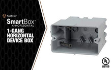 Load image into Gallery viewer, Madison Electric Products MSBHZ One Gang Horizontal Device Box with Depth Adjustable, Heavy Duty 42lb , Gray