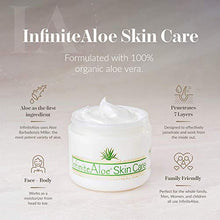 Load image into Gallery viewer, InfiniteAloe Face and Body Cream with Organic Aloe Vera Gel - Face Moisturizer for Women; Acne, Eczema, Psoriasis Relief Cream - Vitamin C, E, Alpha Lipoic Acid, MSM, Collagen - 8oz Jar