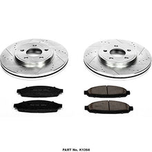 Load image into Gallery viewer, Power Stop K1364 Front Z23 Carbon Fiber Brake Pads with Drilled & Slotted Brake Rotors Kit