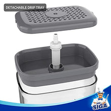 Load image into Gallery viewer, MR.SIGA Dish Soap Dispenser for Kitchen, 2 in 1 Premium Soap Dispenser and Sponge Holder, Dishwashing Soap Pump Dispenser for Kitchen Countertop, Grey