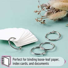 Load image into Gallery viewer, Mr. Pen- Loose Leaf Binder Ring, 40 Pack, Binder Rings 1 Inch, Binder Rings, Book Rings, Metal Rings for Index Cards, Rings for Flash Cards, Index Card Rings, Paper Rings, Small Binder Ring, Book Ring