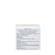 Load image into Gallery viewer, Neutrogena Triple Age Repair Anti-Aging Night Cream with Vitamin C; Fights Wrinkles & Even Tone, Dark Spot Remover & Firming Anti-Wrinkle Face & Neck Cream; Glycerin & Shea Butter, 1.7 oz