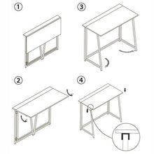 Load image into Gallery viewer, 4NM Folding Desk, No-Assembly Small Computer Desk Home Office Desk Foldable Table Study Writing Desk Workstation for Small Space Offices