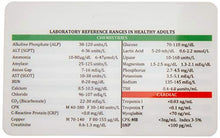 Load image into Gallery viewer, Horizontal Lab Values Plastic Badge Card, Clinical Reference for Nurse, Common Adult Labs Results, RN or Nursing Clinicals, High Quality Glossy Eco-Friendly Teslin, Updated for 2020