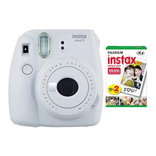 Load image into Gallery viewer, Fujifilm instax Mini 9 Instant Camera (Smokey White) and instax Film Twin Pack (20 Exposures) Bundle