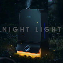 Load image into Gallery viewer, Miroco Cool Mist Humidifier, 26dB Ultra Quiet, 6L Ultrasonic Humidifiers for Large Bedroom Babies, 90mm Water Inlet, Night Light, Adjustable Mist, Automatic Shut-Off for Home Office 20-60 Hours, Black