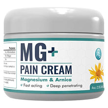 Load image into Gallery viewer, Mars Wellness MG+ Pain Cream - Extra Strength Magnesium and Arnica Cream - 4 OZ Tub - Sore Legs and Joints, Leg Cramps, Sports and Arthritis Pain Rub