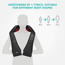 Load image into Gallery viewer, Naipo Shiatsu Back and Neck Massager with Heat Deep Kneading Massage for Neck, Back, Shoulder, Foot and Legs, Use at Home, Car, Office