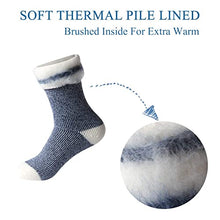 Load image into Gallery viewer, Hissox 2Pack Fleece Lined Thick Cold Weather Women Insulated Thermal Socks & Mens Womens Warm Fur Lined Thick Slipper Gripper Socks