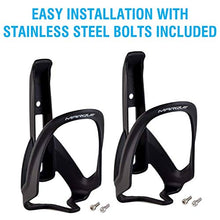 Load image into Gallery viewer, MARQUE Dual Bike Bottle Cage - Bicycle Water Bottle Holder for Road Cycling, Mountain Bike, Gravel and Bikepacking - Made from Durable Fiberglass Reinforced thermoplastic (2 Pack)