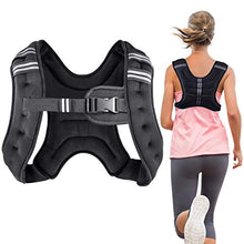 Load image into Gallery viewer, Henkelion Weighted Vest Weight Vest for Men Women Kids Weights Included, Body Weight Vests Adjustable for Running, Training Workout, Jogging, Walking - Black - 6 Lbs