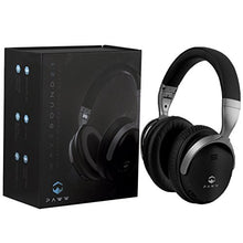 Load image into Gallery viewer, Paww WaveSound 2.1 Wireless Bluetooth Over-The-Ear Foldable Headphones - Headset with Mic, aptX Low Latency (34 ms) / Super-Fast Audio for PC Gaming, TV, Wired Mode / 16-Hour Playtime (Black/Silver)