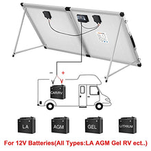 Load image into Gallery viewer, DOKIO Portable Foldable 150W 18v Solar Suitcase Monocrystalline, Folding Solar Panel Kit with Controller to Charge 12 Volts Batteries (AGM Lead/Acid Types Vented Gel) RV Camping Boat