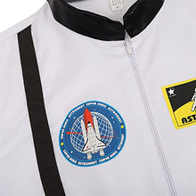 Load image into Gallery viewer, Haorugut Astronaut Spaceman Costume for Mens Space Explorer Jumpsuit Flight Suit Adults Astronaut Cosplay Costumes White S