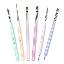Load image into Gallery viewer, Beetles Nail Art Brushes Set Gel Polish Nail Art Design Pen Painting Tools with Nail Extension Gel Brush, Builder Gel Brush, Nail Art Liner Brush and Nail Dotting Pen for Salon at Home DIY Manicure