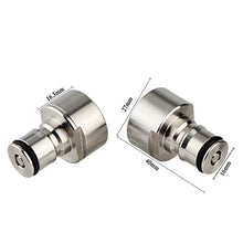 Load image into Gallery viewer, FERRODAY Ball Lock Keg Coupler Adapter Commercial Keg to Ball Lock Keg Quick Disconnect Conversion Kit Fits to A D S G Type Keg Coupler FPT 5/8 Thread Stainless Steel Gas & Liquid Post for Homebew