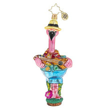 Load image into Gallery viewer, Christopher Radko Hand-Crafted European Glass Christmas Ornament, Beach Bum Flamingo