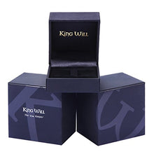 Load image into Gallery viewer, King Will Loop Thin Blue Groove 8mm High Polish Tungsten Carbide Wedding Band Engagement Ring for Men Comfort Fit