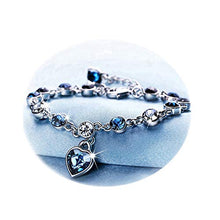 Load image into Gallery viewer, RONLLNA Bracelet for Women Birthstone Charm Eternal Love Crystal Jewelry for Women Girl (Love Heart Bracelet)
