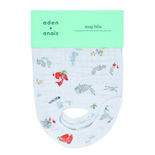 Load image into Gallery viewer, aden + anais Snap Baby Bib, 100% Cotton Muslin, 3 Layer Burp Cloth, Super Soft & Absorbent for Infants, Newborns and Toddlers, Adjustable with Snaps, 3 Pack, Naturally