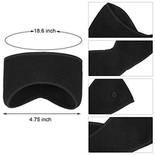 Load image into Gallery viewer, Geyoga 3 Pieces Button Headband Thermal Headband Ear Warmer Headband Winter Headbands Fleece Headband for Women Men (Black)
