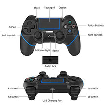Load image into Gallery viewer, Controller for Playstation 4, Y Team Wireless PS4 Controller for PS4, Gamepad Joystick Remote Controller Compatible with Playstation 4/Pro/Slim/PC, Dual Vibration/Audio Function/Charging Cable (Blue)