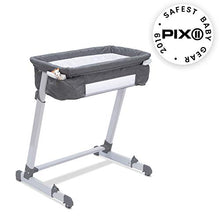 Load image into Gallery viewer, Simmons Kids By The Bed City Sleeper Bassinet - Adjustable Height Portable Crib with Wheels & Airflow Mesh, Grey Tweed