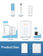 Load image into Gallery viewer, Elechomes Warm and Cool Mist Humidifiers, SH8820 Top Fill 5.5L Humidifier for Large Room Bedroom Plants with Remote Control, 20db Ultra Quiet, LED Display, 600ml/h Max Humidity, Auto Shut-off, White